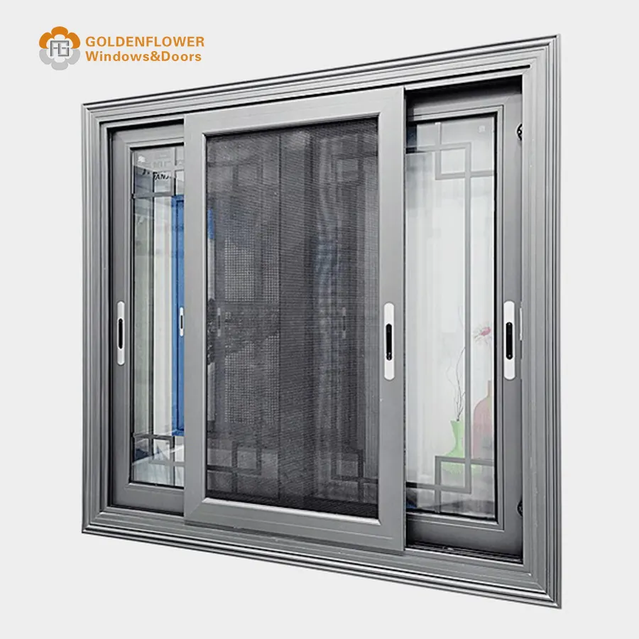 American Standard Hurricane impatto in lega di alluminio risparmio energetico finestre scorrevoli doppio vetro in lega di alluminio porte scorrevoli