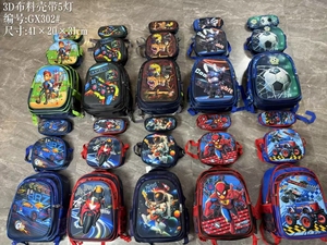 Set di 3 Borse Scolastiche 3D con Personaggi dei Cartoni Animati da 16 Pollici per Bambini con Astuccio e Borsa Pranzo, Vendita all'Ingrosso di Zaini Scolastici per Studenti delle Elementari - Product Image 3
