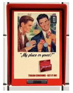 JW Pharmacy Verkaufs automat, der Kondome Schmier hahn ringe und Vibratoren verkauft