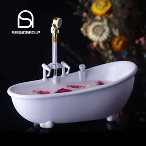 Gelas Koktail Bentuk Bak Mandi Putih Unik Tidak Beraturan, Gelas Anggur untuk Bar Restoran dengan Baterai - Product Image 1