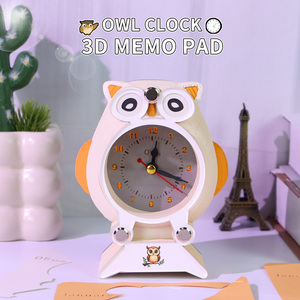 2026 Hàng Ngày Tear-Off Bàn Lịch Giấy Thủ Công Quà Tặng Sáng Tạo 3D <span class=keywords><strong>Owl</strong></span> <span class=keywords><strong>Memo</strong></span> <span class=keywords><strong>Pad</strong></span> Với Thắp Sáng Đồng Hồ - Product Image 3