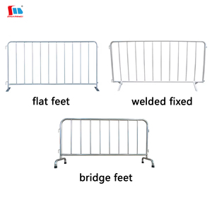 Trung Quốc Nhà máy tùy chỉnh không thấm nước thép mạ kẽm Giao Thông Đường Bộ an toàn chân phẳng kiểm soát đám đông rào cản - Product Image 2
