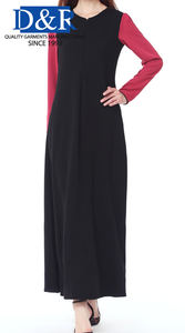 Abaya légère à manches longues en polyester pour femmes musulmanes, longueur maxi décontractée - Product Image 5