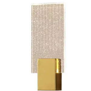 zhongshan hotel rectangular reading bedside light corridor bedside crystal Glass wall mounted led lamp lamps indoor modern