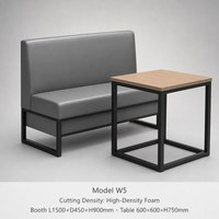 Meubles de restaurant modernes en gros pour usine : Canapé, table et chaises de salle à manger pour hôtel et café, ensemble de table en U