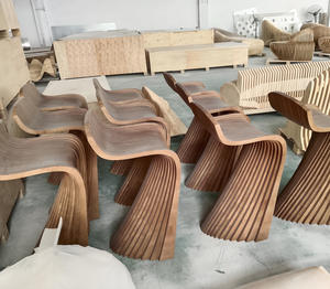 Taburete de Bar Giratorio Moderno de Madera Maciza con Borde Natural, Resistente al Agua, Silla <span class=keywords><strong>Alta</strong></span> para Interiores y Exteriores, Patio, Jardín, Restaurante, Bistro - Product Image 2