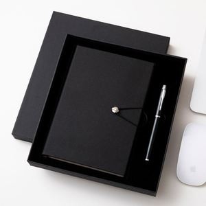 Wholesale Promotion Leather Notebook Gift Set Business Diary With USB Drive <b>Pen</b> Leather Notebook A5 <b>Refillable</b> Journal Gift Set - Product Image 3