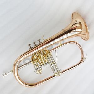 Flugelhorn en Oro Rosa y Cuproníquel, Instrumento Musical de Latón, <span class=keywords><strong>Trompeta</strong></span> Flugelhorn, Gran Venta - Product Image 1