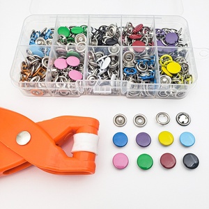 Ensemble de <span class=keywords><strong>boutons</strong></span> ronds solides FiveGrab sans outil de couture décoration de paillettes bouton pression caché - Product Image 1