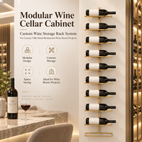 Système de rangement de vin modulaire Minghou, armoire à vin personnalisée pour les projets de villas de luxe, hôtels, restaurants et caves à vin