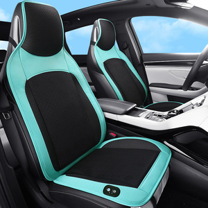 Housse de siège de voiture ventilée et rafraîchissante <span class=keywords><strong>Autoway</strong></span> P5602 12V en soie respirante 120*55cm, ajustement universel, imperméable, avec soutien lombaire - Product Image 4