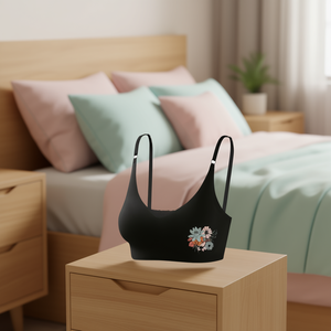 Seamless Triangle Bra Women's Wireless Breathable Spandex Nylon Print Adjustable Straps Back Closure Sexy Underwear - Product Image 2