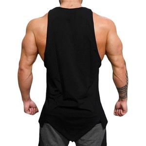 Estate fresca palestra senza maniche da <span class=keywords><strong>uomo</strong></span> in cotone canotta personalizzata canotta da <span class=keywords><strong>uomo</strong></span> <span class=keywords><strong>abbigliamento</strong></span> Fitness alta qualità gilet da <span class=keywords><strong>uomo</strong></span> in tinta unita - Product Image 2