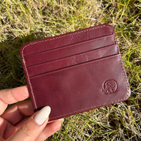 Dompet Kartu Kredit Kulit Asli Kulit Sapi Tipis Ramping Kecil Desainer Dompet Saku Depan Dompet Koin Kulit Sapi untuk Pria