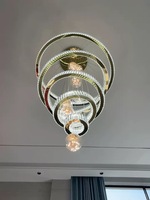 JYLIGHTING Lustre en cristal LED de luxe moderne haut de gamme Design américain pour hôtels et salons Lampes suspendues énormes