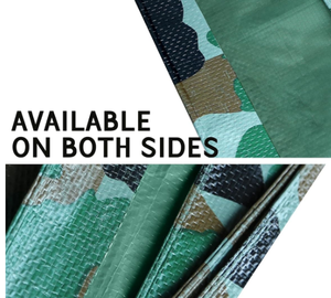 Bâche de camouflage anti-déchirure GSM 100 avec œillets métalliques, bords renforcés, bâches multi-usages épaisses pour voiture, bateau, camping - Product Image 4