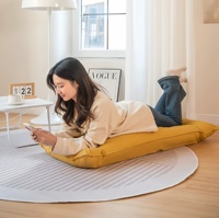 Tatami japonais moderne chaise décontractée simple face vers l'arrière tissu double pli pliant modulaire hauteur réglable canapé doux
