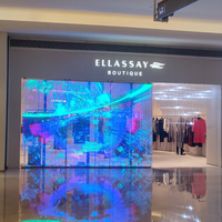Écran LED en film transparent, 95 % de transmission lumineuse, auto-adhésif, pour mur-rideau en verre