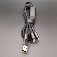Cable de Carga Rápida de Alta Calidad de 100W, Negro, Trenzado de Nailon, 5A, con Conductor de Cobre Puro para iPhone 17/18, Computadora y Auriculares