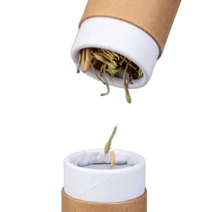 散茶食品级茶粉纸管可生物降解圆筒纸罐盒