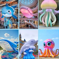 Dauphin gonflable géant pour parcs aquatiques et plages de stations balnéaires, décoration flottante sur le thème de l'océan pour piscines