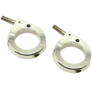 Colliers de serrage en aluminium personnalisés, 1 1/8 pouce, pince de Tube de moto en billette chromée - Product Image 1