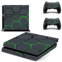 Kit Complet d'Autocollants Vinyle Personnalisés pour Console de Jeu PlayStation 4 PS4 et Manette Film de Couleur