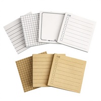 Bloc-notes adhésif carré, papier à carreaux ligné, liste de points à vérifier, papier mémo pour étudiants et bureaux