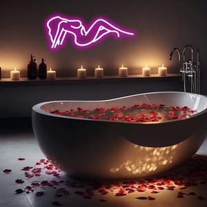 Bar enseigne au néon pour décoration murale Led néon lumière boîte de nuit baiser lèvres nue dame Sexy beauté rose dame bière bar personnalisé enseigne au néon - Product Image 3