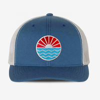 Topi Snapback memancing Bass terstruktur pinggiran melengkung dewasa uniseks topi Trucker jala Logo bordir kustom topi Trucker klasik