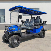 La nouvelle voiturette de golf électrique bleu foncé pour 2026 convient aux services de navettage dans les attractions touristiques