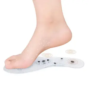 8 Pcs de Palmilhas de TPE Gel para Massagem magnética para Aliviar a dor no Calcanhar Palmilhas Esportivas para Sapatos