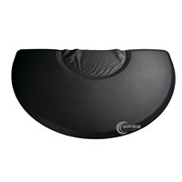 Tapis de sol confortable pour bureau, anti-fatigue, moderne, en PU, épaisseur 1/2 pouce, lavable, noir, semi-circulaire, pour postes de coiffeur