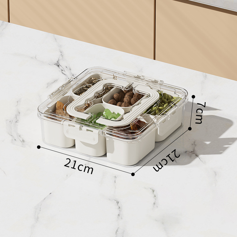 Condiment divider, six compartments