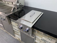 Cuisine extérieure luxueuse en acier inoxydable 304, barbecue à gaz avec 24 000 BTU et dispositif de sécurité anti-flamme