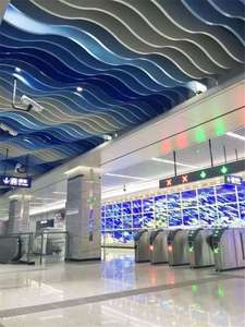 Customizable Aluminum Metal Wave <strong>Ceiling</strong> Tiles Unique Art Decoration <strong>Ceiling</strong> Panel Suspended False <strong>Ceiling</strong> - Product Image 3