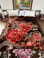 Haute qualité dubaï vison Raschel couverture en gros Double lit couvre hiver solide et motif de dessin animé King Size 4kg 8kg