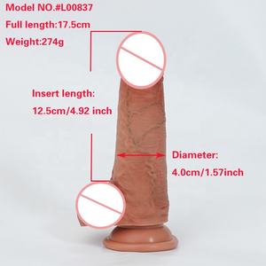 Groothandel Siliconen Kunstmatige Penis Insert 4.92 Inch Leven Als Aderen En Ribbels Vrouwelijke Masturbatie Realistische Dildo Voor Vrouwen - Product Image 2