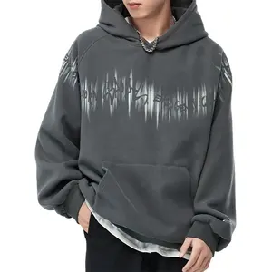 Manufacturer Sport Clothing Custom Logo DTG Fleece High Quality For Men Oversize Long Sleeve Thick Men Hoodies Sweatshirts