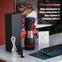 Masturbateur masculin automatique à léchage de langue, pompe à pénis avec 9 modes de léchage et 9 modes de succion, machine pour hommes
