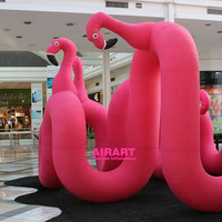 Tunnel gonflable de flamant rose d'accessoires de décoration de rue d'art à vendre, arche gonflable géante d'oiseau