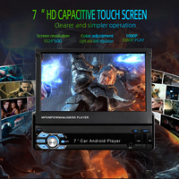 TOPSOURCE-Lecteur MP5 Android pour voiture, navigation GPS intégrée, prise en charge par USB/TF/FM, modèle 9601A, 7 pouces 1 DIN
