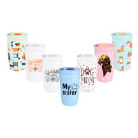 Mug de voyage isotherme en acier inoxydable de 12 oz avec couvercle anti-fuite, gobelet à double paroi sous vide réutilisable