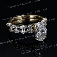 Bijoux personnalisés, certificat IGI, diamant ovale VVS cultivé en laboratoire, argent S925, or jaune 10K 14K 18K, PT950, bague de fiançailles pour femme