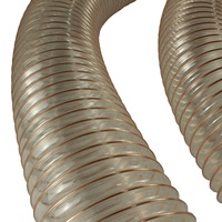 Tuyau flexible en polyuréthane de haute qualité à paroi transparente en fil d'acier PU