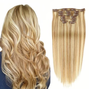 Extensions de cheveux à clipser <span class=keywords><strong>en</strong></span> gros, 100% cheveux humains, extensions de cheveux naturels à clipser, extensions de cheveux humains à clipser - Product Image 5