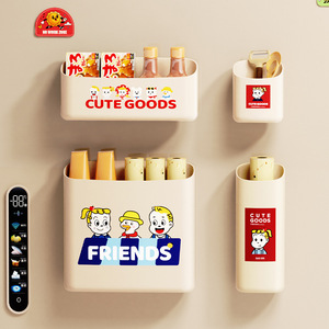 Cute Goods Magnetic Fridge Storage Box Rectangle No Drill Wall Mounted Kitchen Organizer For Small Items - Product Image 1