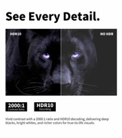 [Remplacement gratuit] Wupro G1 projecteur LED 1080P FHD Mini projecteur vidéo HDR10 Google TV 320 ISO Lumens Smart Portail Proyector
