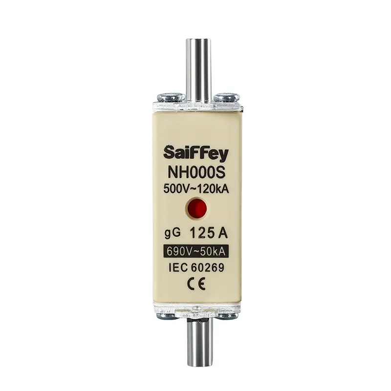 Saiffey nh cầu chì liên kết nh000s AC Blade cầu chì 2a-160a với chỉ báo kép GG loại HRC cầu chì liên kết gốm 500/690V