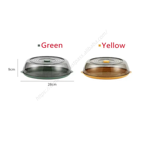 Couvercle alimentaire en plastique transparent avec plat anti-poussière et anti-insectes plaque de rangement pour réfrigérateur assiette de préparation de fruits et légumes - Product Image 6